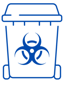 Blue Color Container for Biomedical Waste