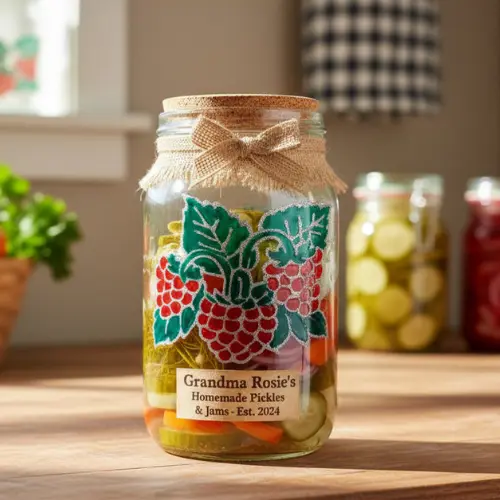 Painted Glass Jars