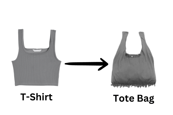 T-shirt Tote Bags - Upcycling Packaging