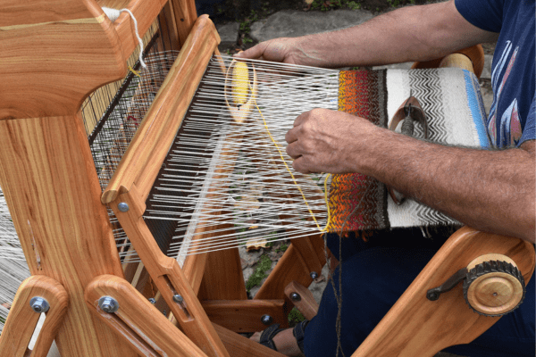 Traditional Hand Loom Method for Jute
