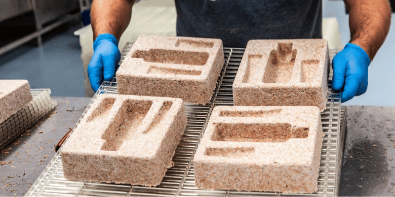 Mycelium Packaging Material from Ecovative